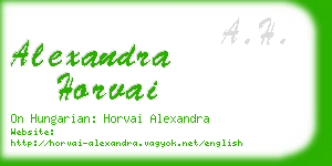 alexandra horvai business card